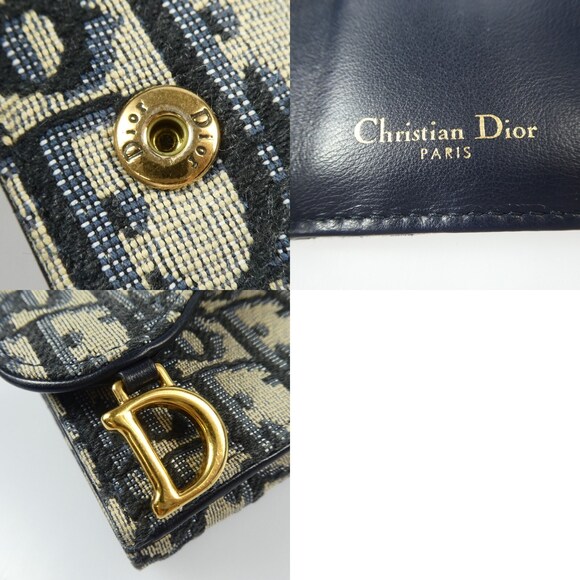Christian Dior Oblique Jacquard Saddle Compact Wallet - Picture 10 of 11
